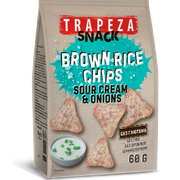Чіпси з бурого рису зі смаком сметани та цибулі